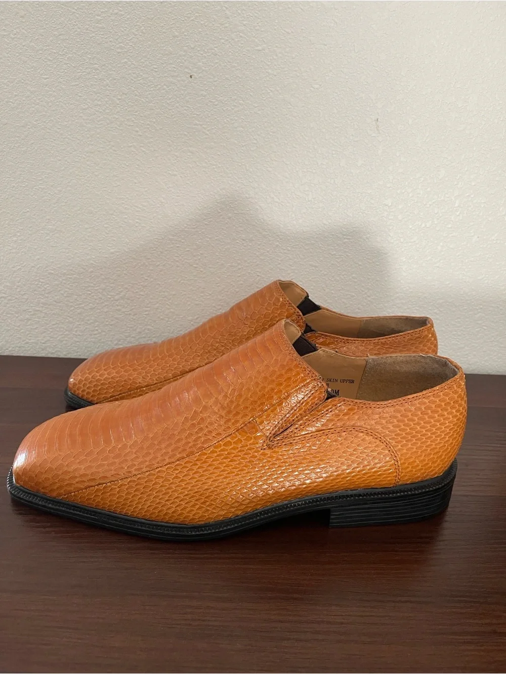 Genuine Snake Skin Giorgio Brutini Slip On Dress Shoes Loafers Men’s 10M